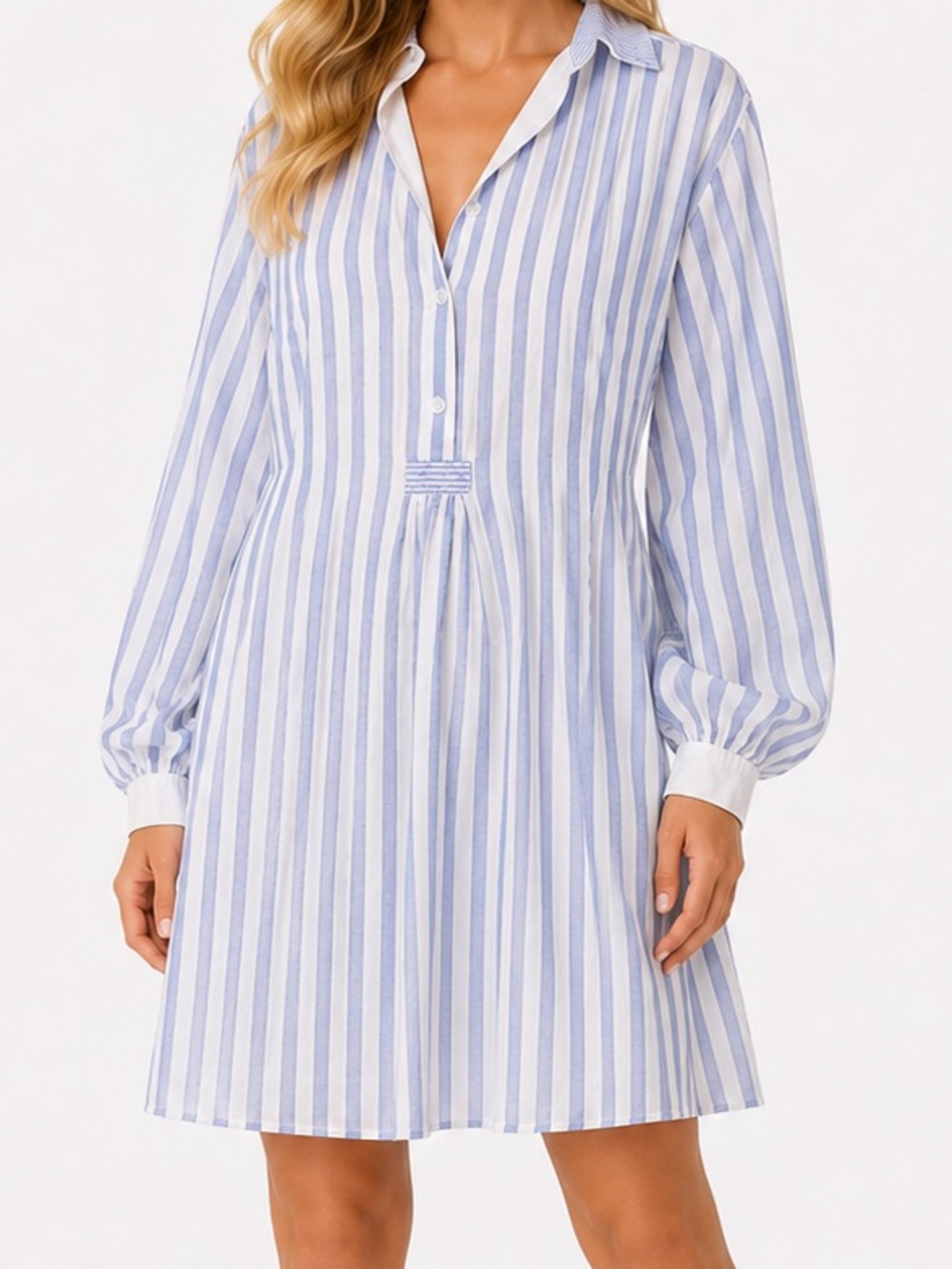 Vintage Victorias Secret Size M/L Button-Front Long Sleeve Shirt Dress Gown